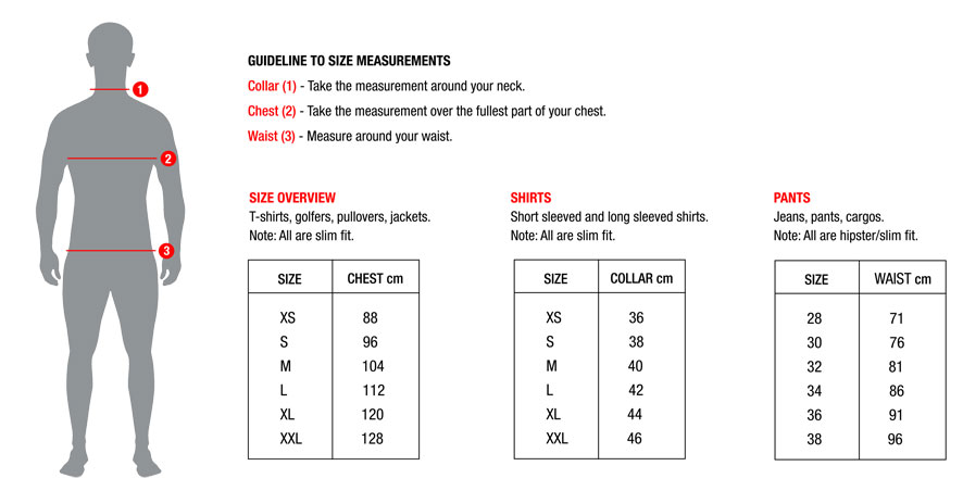 Life by Andre Martin Sizing Guide